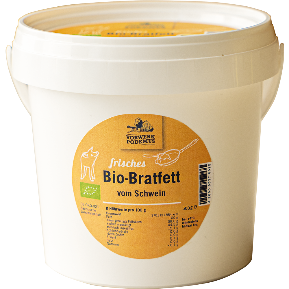 Bratfett aus der Hoffleischerei von Vorwerk Podemus