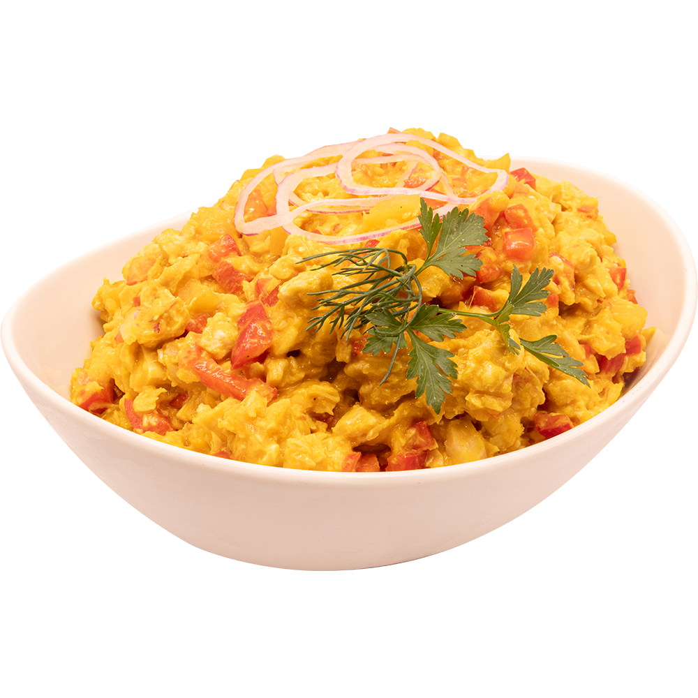 Geflügelsalat Curry bei Vorwerk Podemus an der Frische-Theke